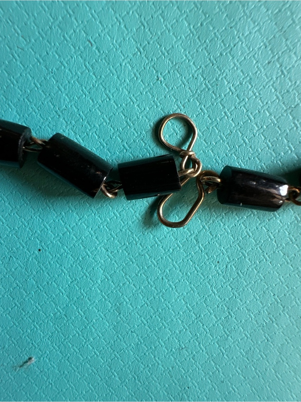 Vintage Genuine Black Coral 14k Gold Necklace - Picture 11 of 14